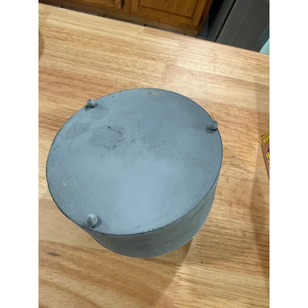 Round‎ Metal Container With Lid Chain Decorative Storage Bowl